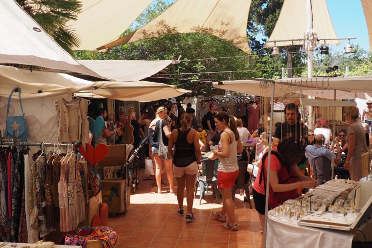 The market stalls of Las Dalias ibiza