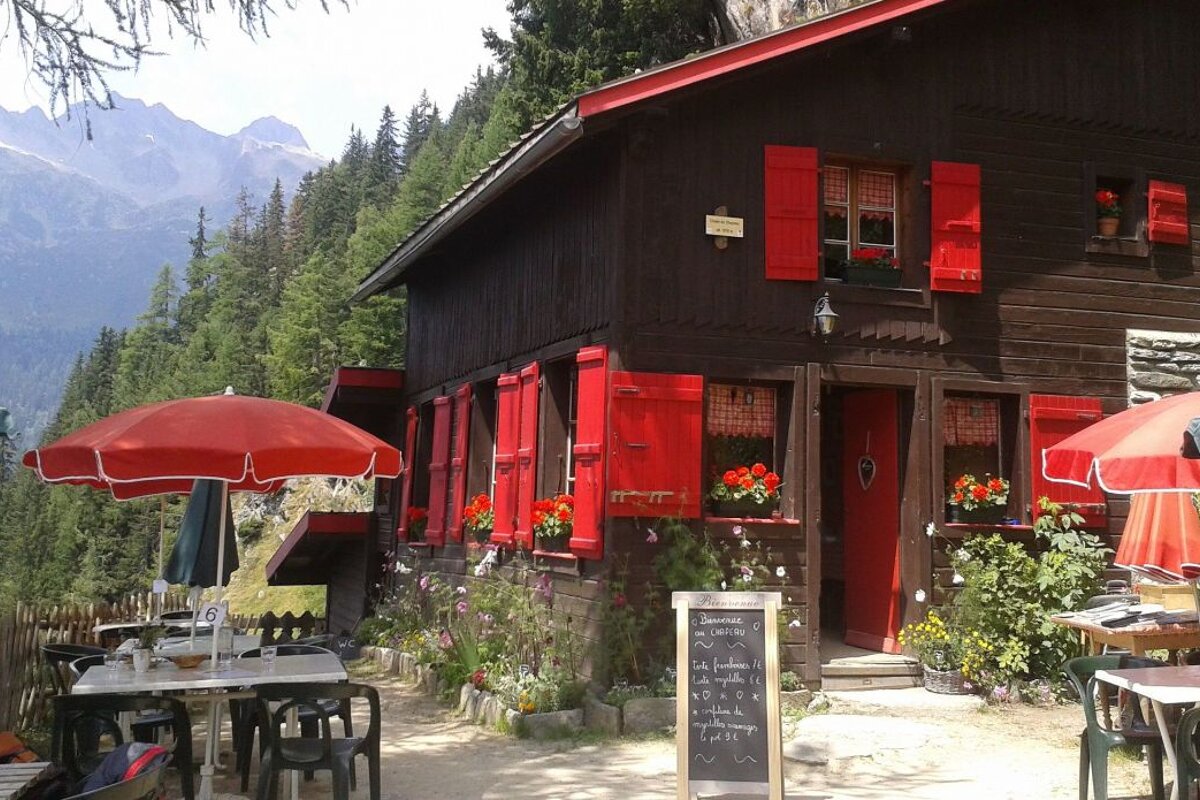 A mountain chalet restaurant in Chamonix