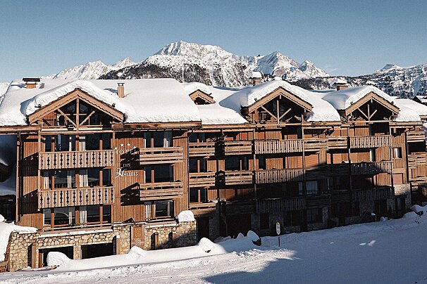 A large wooden chalet, 