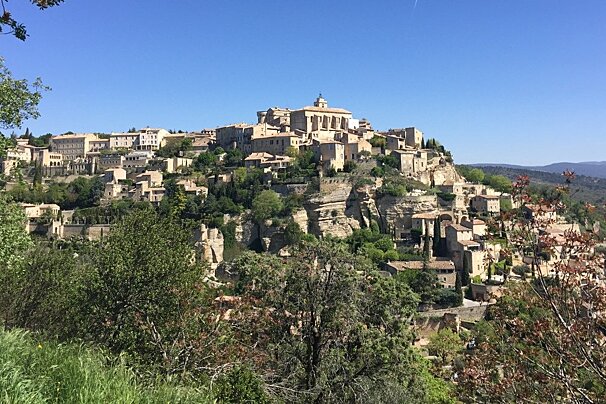 a hilltop village in provence