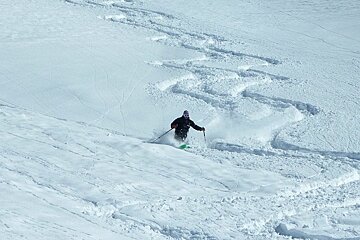 a skier off piste