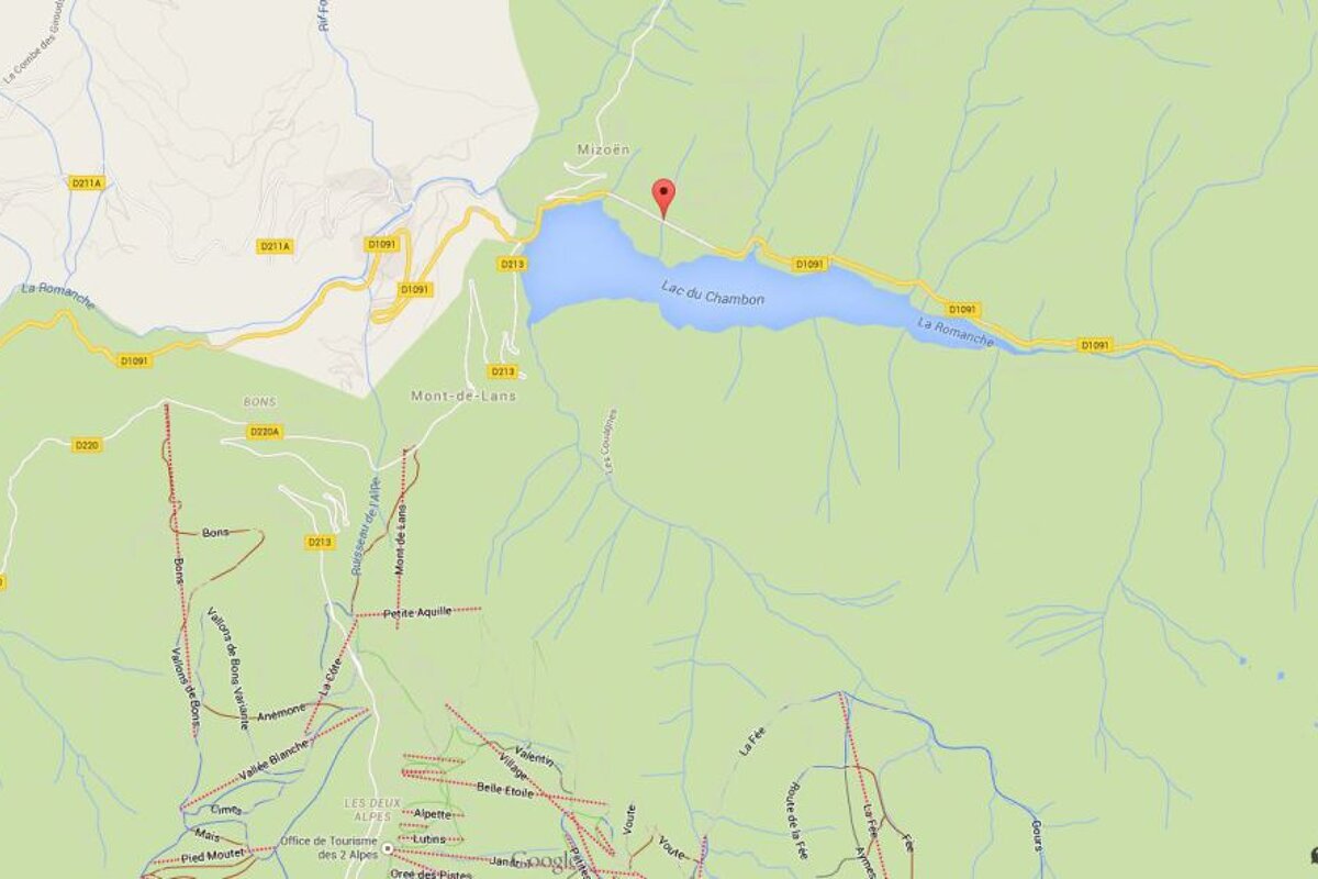 a map showing the location of a tunnel