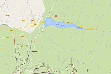 a map showing the location of a tunnel