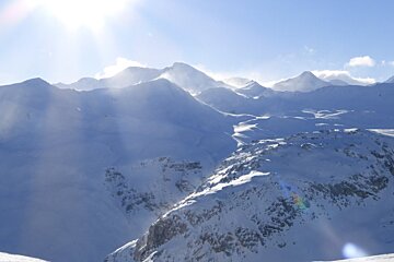 sunshine over the mountains