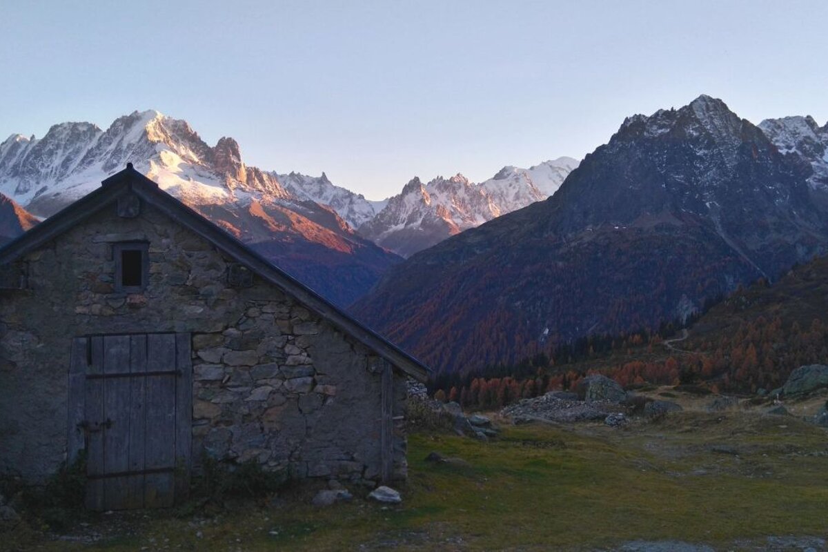 Hiking in Vallorcine near Chamonix Mont Blanc