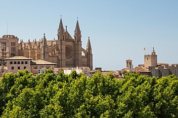 view over to La Seu Cathedral, Palma