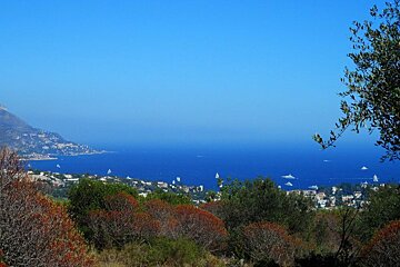 a view of the sea from a hill in Nice
