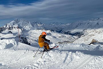 First skiing on new season snow in Tignes