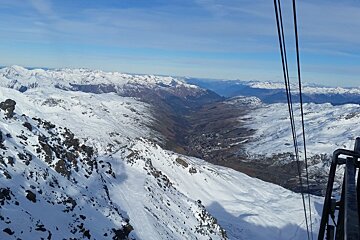 snow stops above les menuires