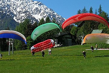 practising with the wind in Chamonix