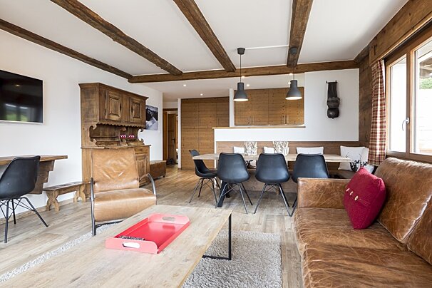 Belette 8 Apartment, Verbier living-room