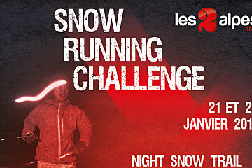 a poster for a running event