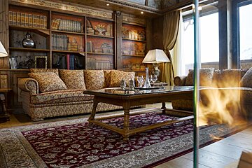 D'Exception 6th Floor Apartment, Courchevel 1850 living-room