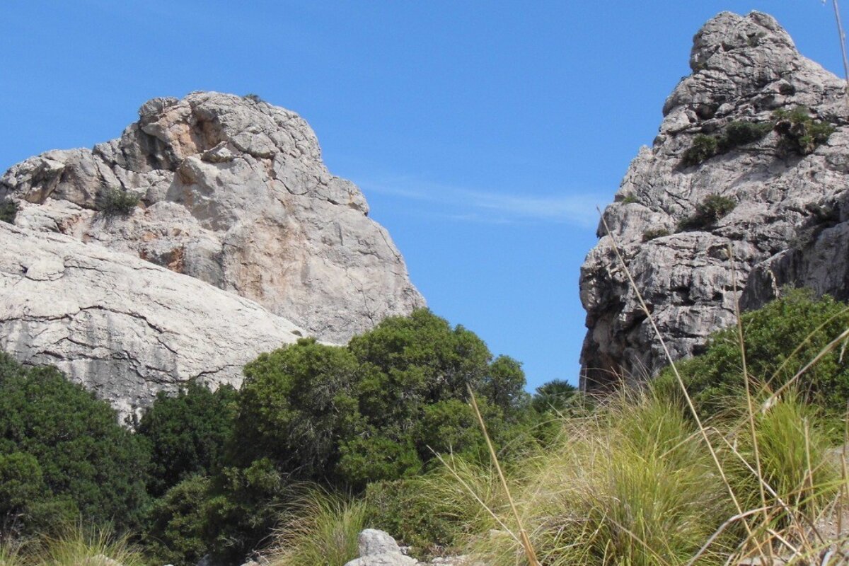 image of rocky hills and blue sky