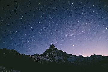 Views when you walk under the stars at Belvedere Courchevel 1650