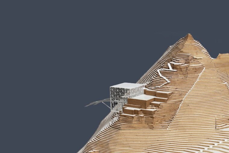 Design plans by Renzo Piano for Grands Montets