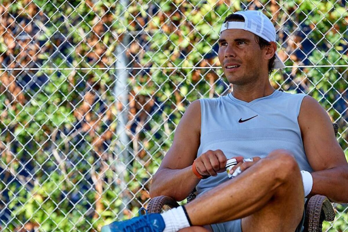 Nadal trains in Mallorca for Wimbledon 2018