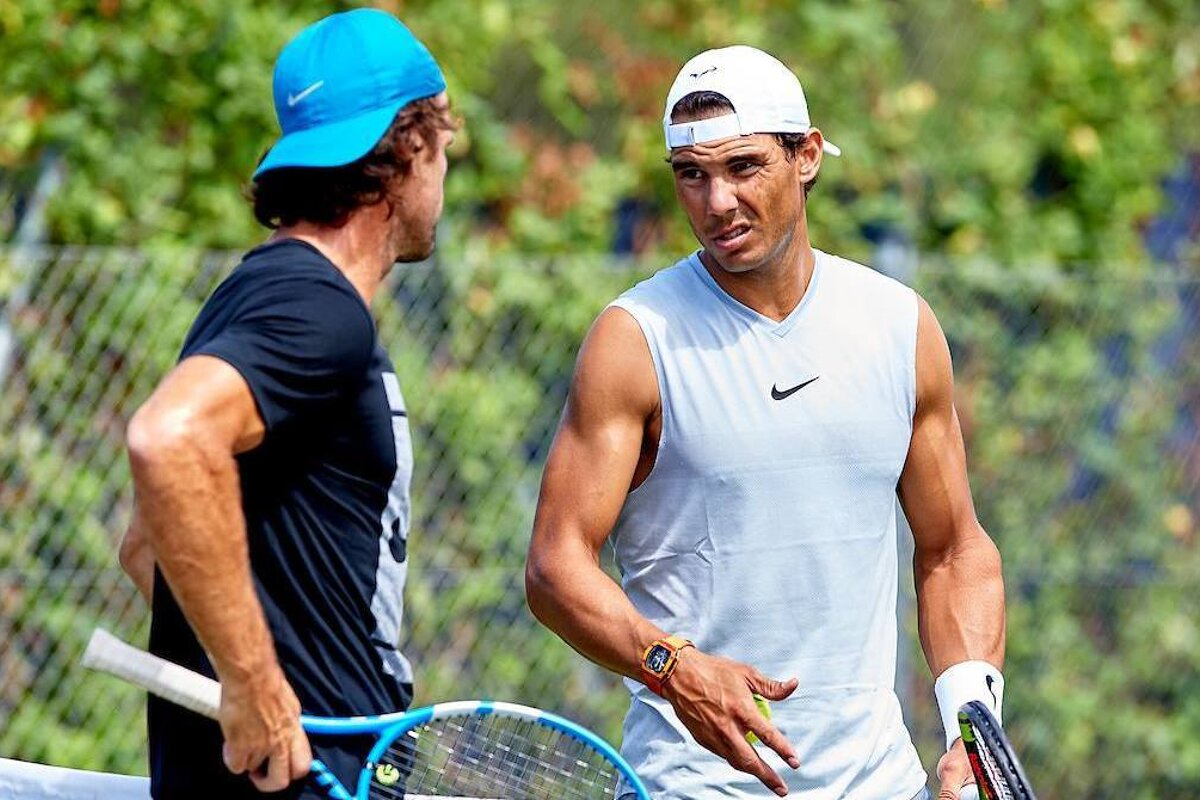 Nadal trains in Mallorca for Wimbledon 2018