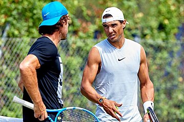 Nadal trains in Mallorca for Wimbledon 2018