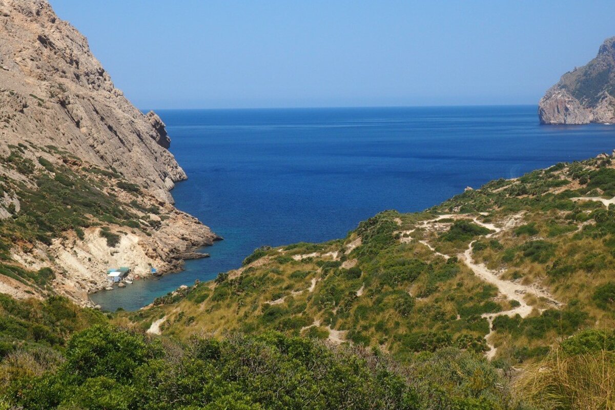 a rocky bay in north mallorca