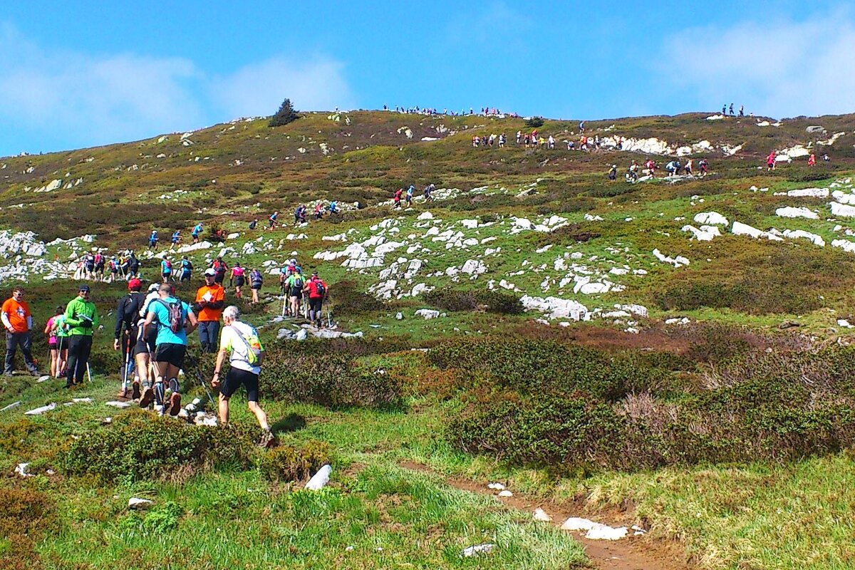 An image of runners at the marathon mont blanc