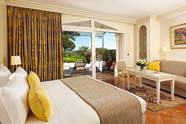 Chateau de la Messardiere Spa Hotel, Saint Tropez double bedroom