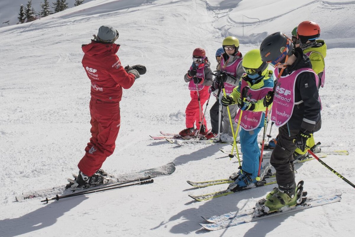 ESF Montriond Les Lindarets Ski School Group Ski Lessons, Morzine kids lessons