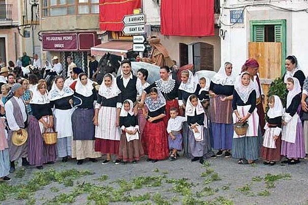 women dressed in traditional costume in andratx mallorca