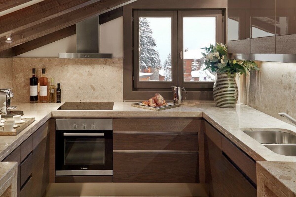 Six Senses C03 Apartment, Courchevel 1850 kitchen