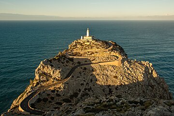 Looking over to the lighthouse at the tip of Cap de Formentor