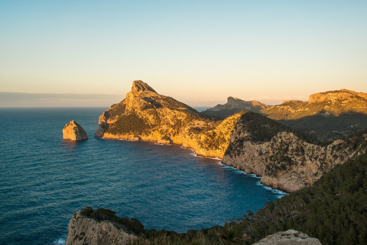 a view of Cap de Formentor at dusk