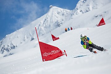 Slalom skier Alpe d'Huez
