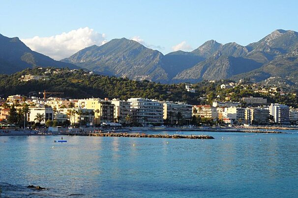 a sea harbour at a town on the coast of Nice
