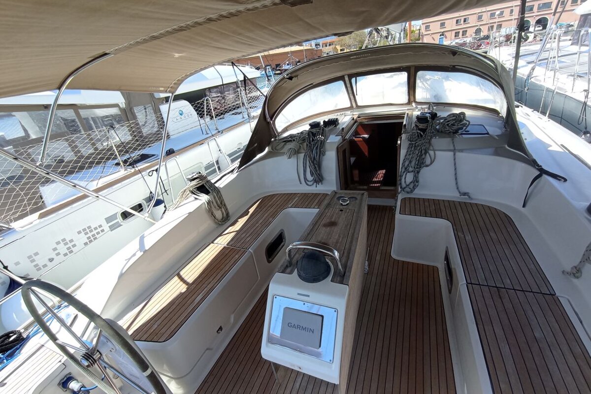 A boat with a garmin device on it
