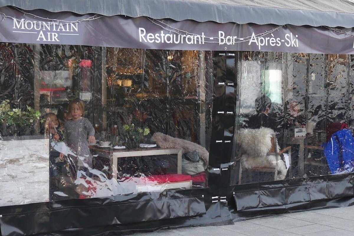 a covered terrace