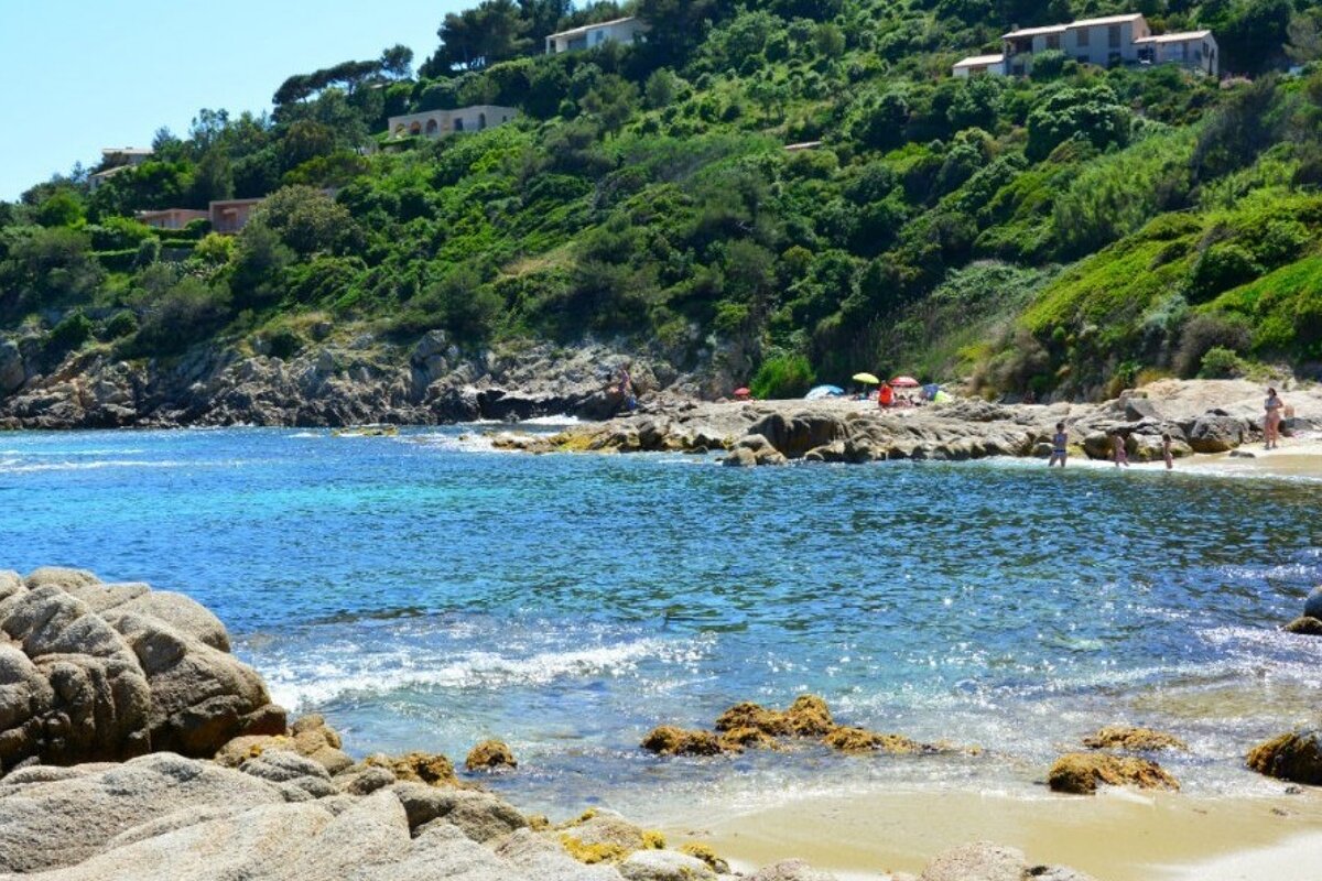 villas around a cove in st tropez