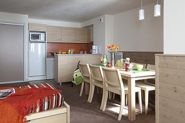 1 bed apartments - Residence Les Gemeaux, Belle Plagne living room