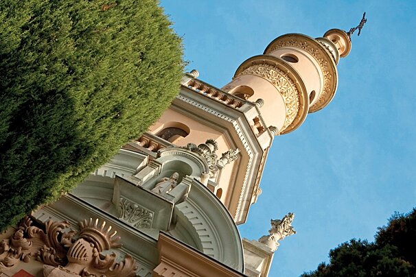image of a bell tower in baroque style