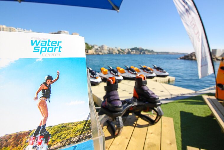 Jet skiing around Palma Bay
