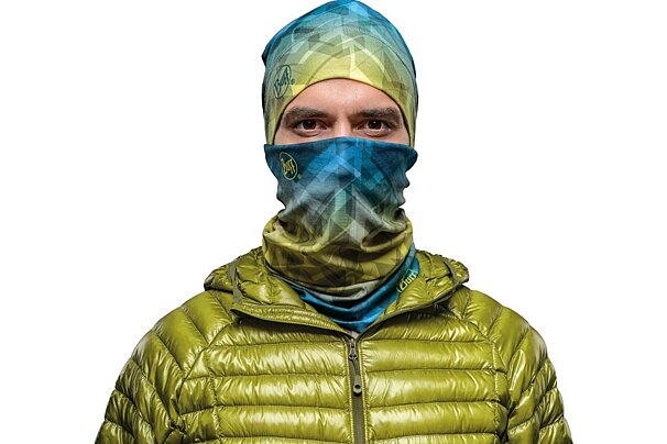 a man with a wind breaker round his face