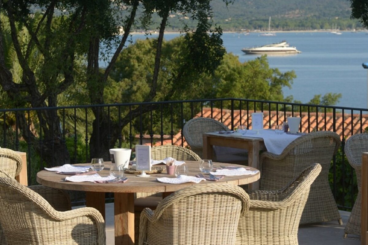 La Bastide d'Antoine Hotel, nr Saint Tropez terrace