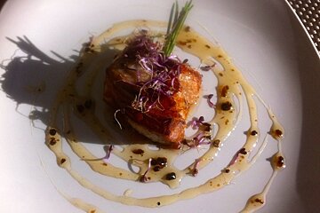 a plate of food in a north mallorca restuaurant