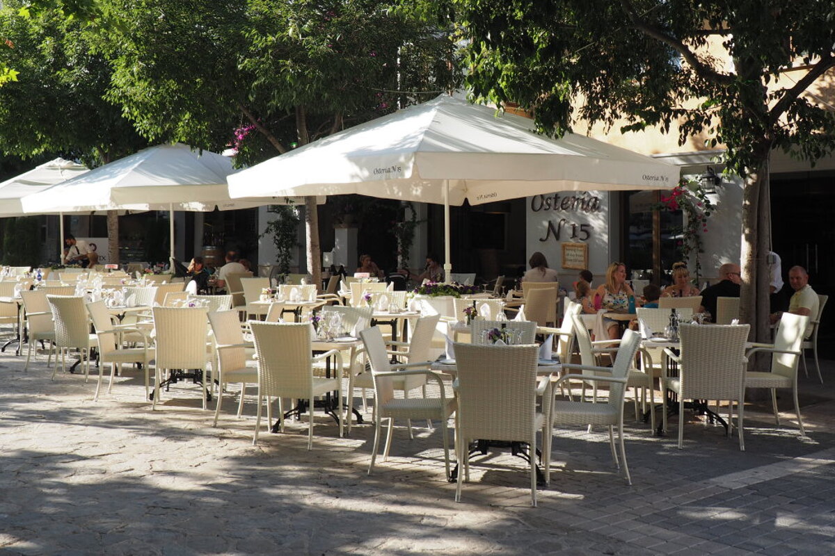 the exterior of a restaurant in north mallorca