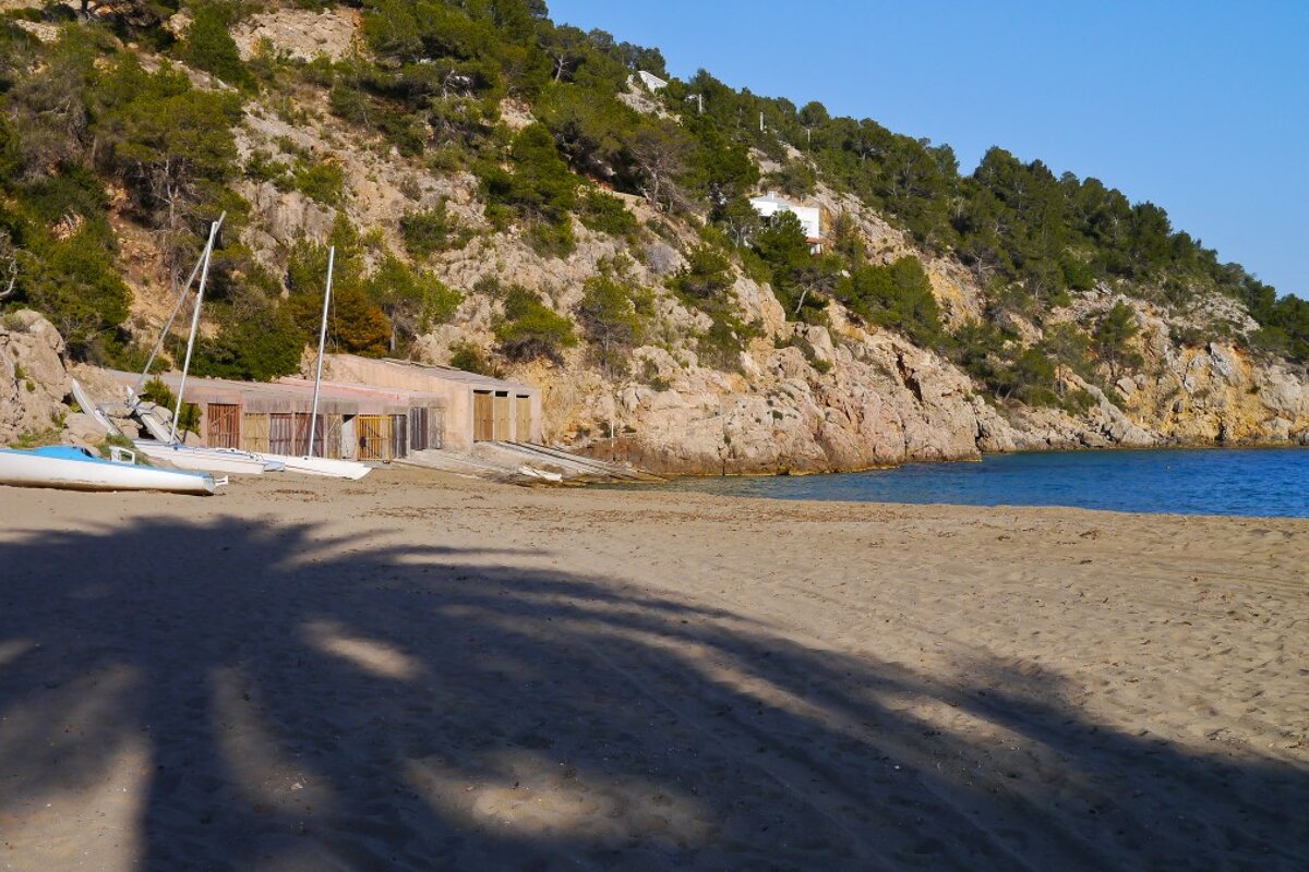 Boat sheds at cala san vincente