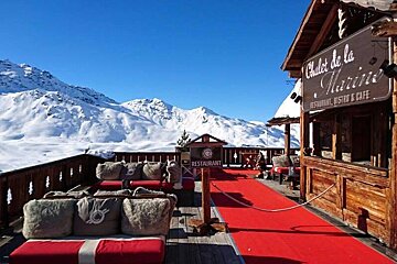 Chalet de la Marine Restaurant, Val Thorens restaurant terrasse
