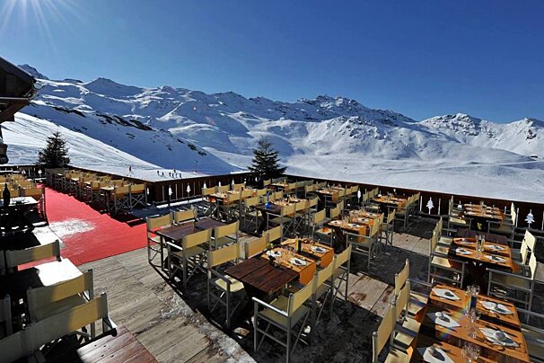 Chalet de la Marine Restaurant, Val Thorens restaurant terrasse