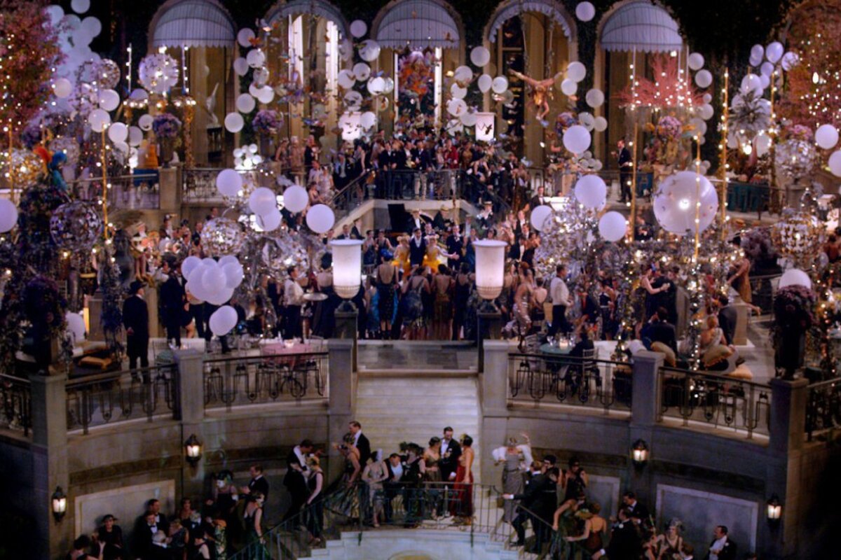 lavish set of the Great Gatsby