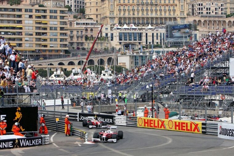 the grandstands of the monaco grand prix