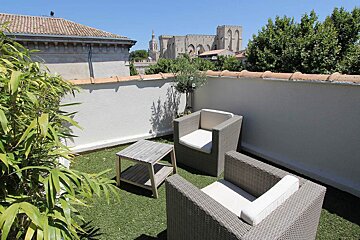 L'Horloge Hotel, Avignon terrace