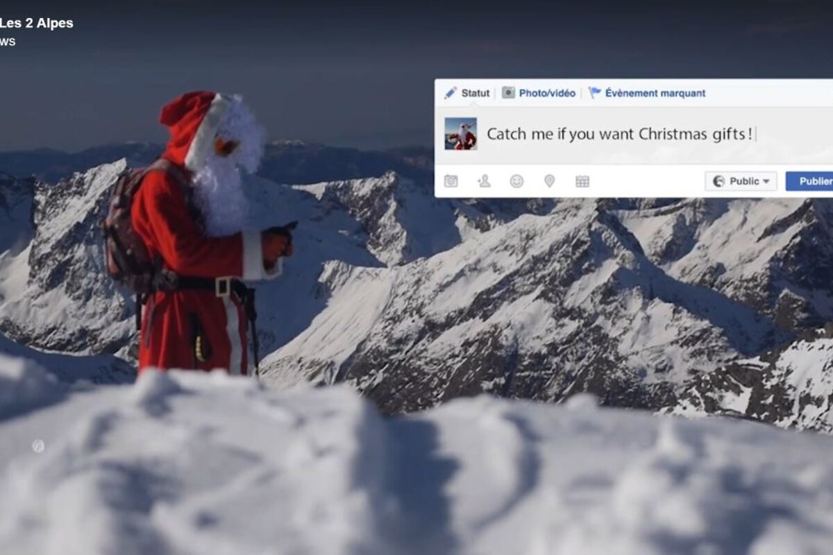 Santa Claus shreds in Les 2 Alpes